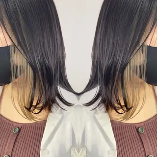 ミディアム カラー ヘアアレンジ 竹内啓太 ボブのヘアスタイル