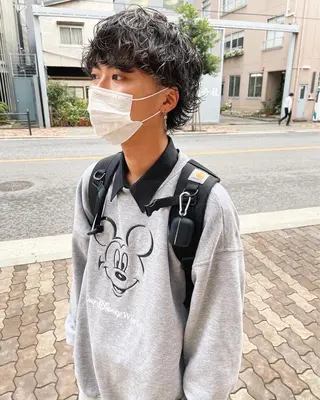 ミディアム メンズ特化美容師 ハスイルイのヘアスタイル