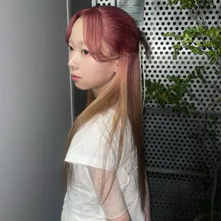 ロング カラー ヘアアレンジ トレンドカラー🥣／ ヘアアレンジ✩.*˚のヘアスタイル