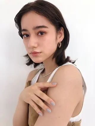 ミディアム カラー パーマ 💖美髪矯正💖 辻未侑のヘアスタイル