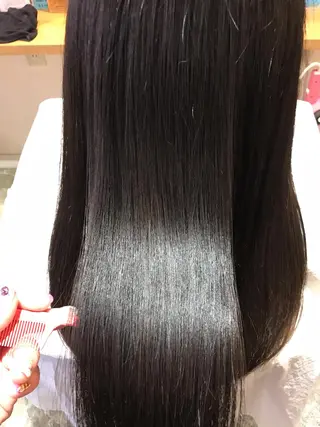 ロング カラー 髪質改善×矯正🫧 韓国ヘアasamiのヘアスタイル