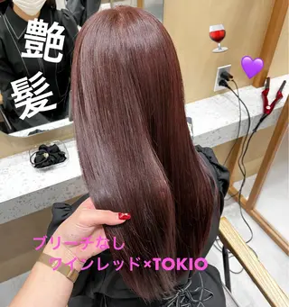 ロング カラー ヘアアレンジ 🥀暖色韓国ヘア💕 保科侑花のヘアスタイル