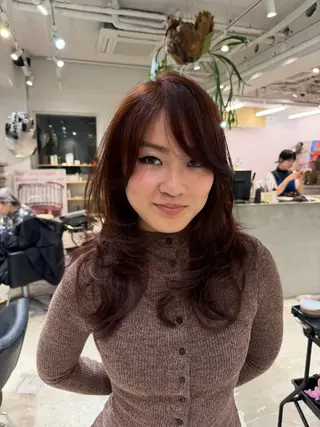 ミディアム カラー p.s. gemmie所属・海外ヘア/ 千佳のヘアスタイル