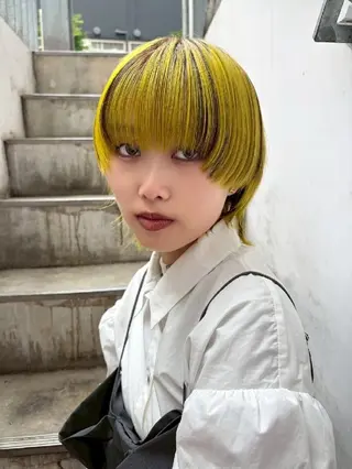 カラー メンズ ヘアメイク  ハイトーン キャロのヘアスタイル