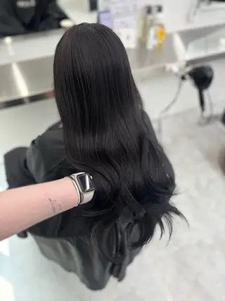 ロング カラー 韓国風暗髪ヘア🤍 🫧MIREIのヘアスタイル