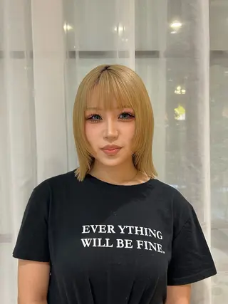 ミディアム Lumier de mashu所属・nana/ボブ/ レイヤー/メンズのヘアスタイル