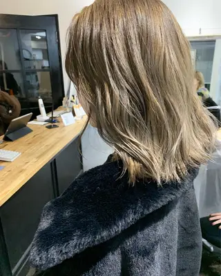 ミディアム カラー メンズパーマ メンズ特化ryoのヘアスタイル