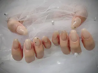 ネイル I-nailロング /ワンホン/キラキラのネイルデザイン