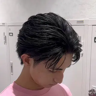 ショート パーマ キッズ メンズ専門/パーマ 束間ショートのヘアスタイル