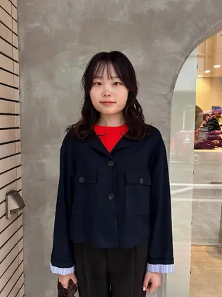 ミディアム カラー デザインカット/ パーマ/nanaのヘアスタイル