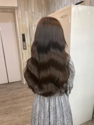 ロング カラー パーマ N° +aero 横浜のヘアスタイル
