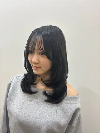 ミディアム 韓国ヘア sasugaのヘアスタイル