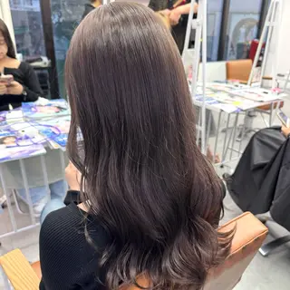 ロング カラー ヘアアレンジ ブリーチなしカラー /ベージュ/安形翔のヘアスタイル