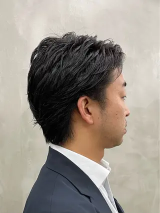 パーマ メンズ メンズカット パーマ[佐橋]のヘアスタイル