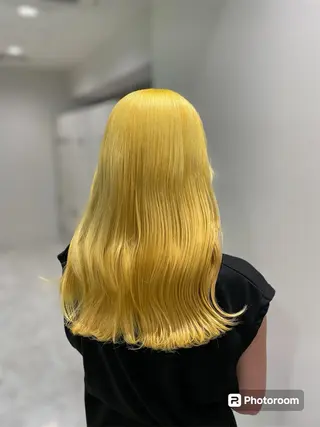 セミロング カラー ヘアアレンジ 顔まわりカット の達人のヘアスタイル