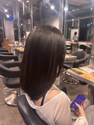 セミロング モデル募集💙韓国 スタイル💙亜子のヘアスタイル