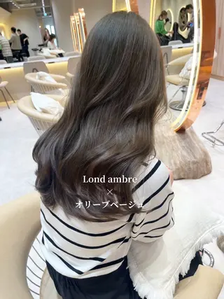 ロング ❤️ブリーチなし💚 ダブルカラー平野実花のヘアスタイル