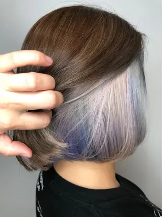 ミディアム カラー ヘアアレンジ HairSignature所属・ブリーチ指名神戸 No.1美容師RENのヘアスタイル