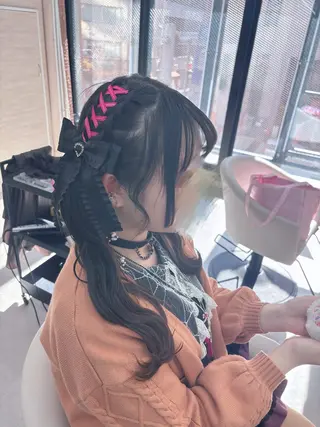 ロング ヘアアレンジ Maho ブリーチモデル募集中のヘアスタイル