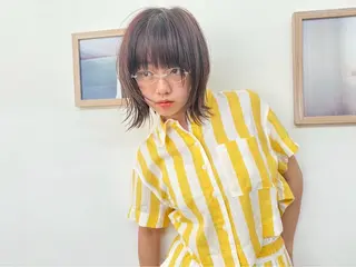 ミディアム 透明感ダブルカラー/ 諸岡ひばりのヘアスタイル