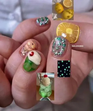 ネイル 3dパーツ/流行り 👧shushu❤️のネイルデザイン