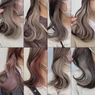 セミロング カラー 🥞ベージュ系カラー 【すずきりほ】🥞のヘアスタイル