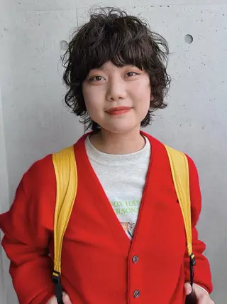 ショート パーマ 前野 日奈のヘアスタイル