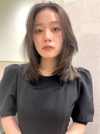 ミディアム 捺葵 @72tomi__のヘアスタイル