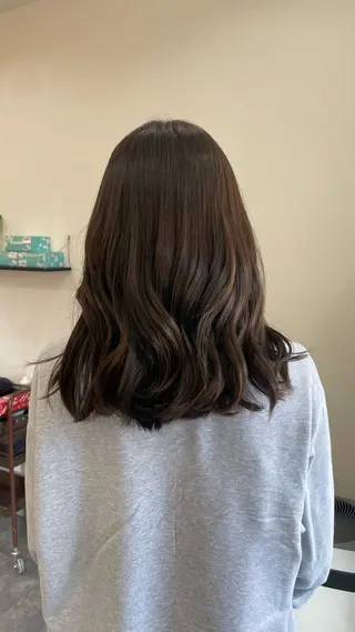 セミロング hair terrace M所属・郡山/透明感カラー /馬場アンドレアのヘアスタイル