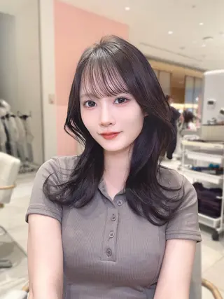 セミロング カラー 韓国ヘア/レイヤー/ 顔まわり/りょーとのヘアスタイル