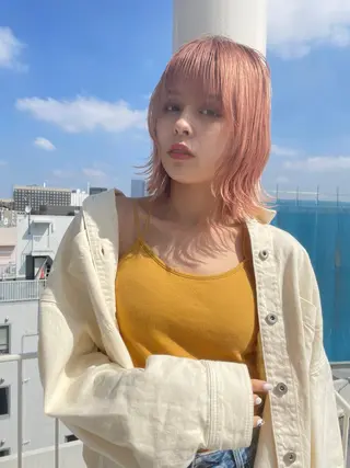 ミディアム カラー パーマ ヘアアレンジ YUMA/レイヤー/ 似合わせ/パーマのヘアスタイル