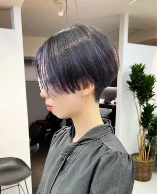 ショート カラー ナチュラル×色気パ ーマ 渋谷/マナミのヘアスタイル