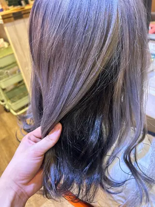 セミロング ブリーチ/透明感カラ ー/Shori/店長のヘアスタイル