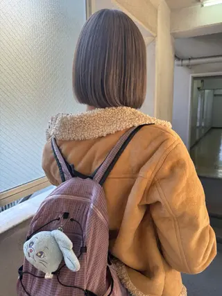 カラー ブリーチカラー🎀 韓国風/寺門美優のヘアスタイル