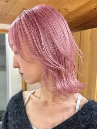 ミディアム カラー ブリーチダブルカラー 【koide】のヘアスタイル