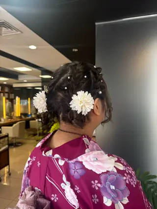 ヘアアレンジ ダブルカラーベージュ カラー/tuburaのヘアスタイル