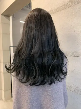 ミディアム カラー 透明感/オリーブ/ グレージュ/YUKAのヘアスタイル