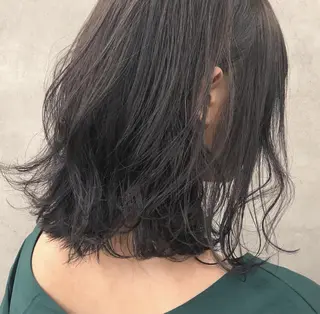 ミディアム カラー 柔らかbeige モトキのヘアスタイル