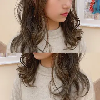 ロング カラー ブリーチなし✨艶髪 カラー𓃲YAGIのヘアスタイル