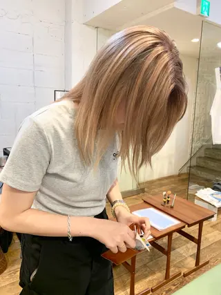 ミディアム カラー 【takk】 ナカヤママサヨシのヘアスタイル