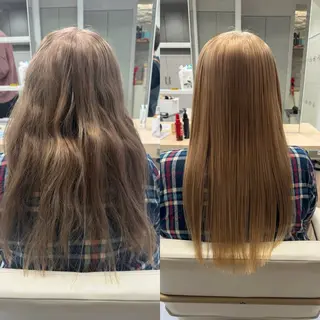 ロング パーマ 髪質改善/縮毛矯正 /ブリーチ矯正/岡部のヘアスタイル