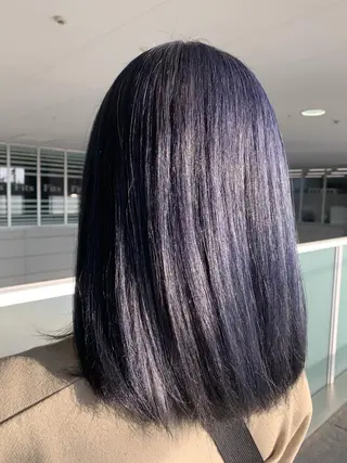 セミロング カラー 髪質改善/縮毛矯正 ツヤ髪🩷さつきのヘアスタイル