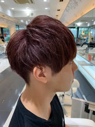 ショート カラー メンズ 赤み消しカラー /透明感カラー 上長のヘアスタイル