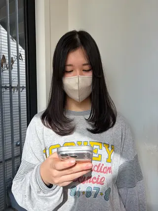 セミロング るな/暖色、 ベージュカラー🎀のヘアスタイル