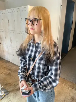 ロング カラー ハイトーン/レイヤー /ケアブリーチ石川治のヘアスタイル