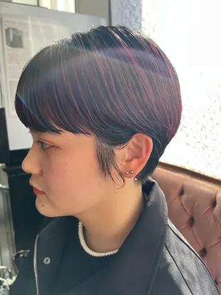 ショート 紙屋町ショート /ボブ　パーマ河内蓮のヘアスタイル