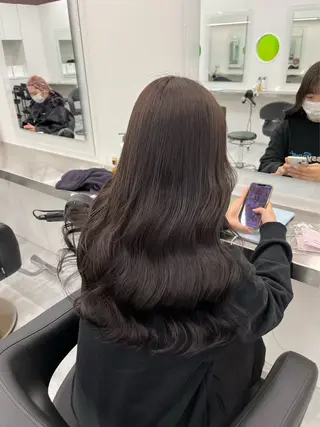 セミロング カラー ヘアアレンジ 透明感ラベンダー💗 SHOのヘアスタイル