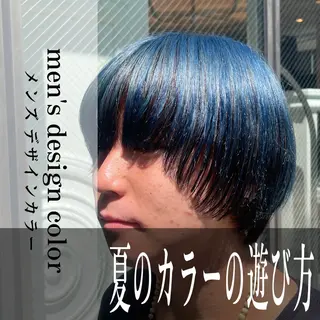 ショート カラー メンズ CARE SHINSAIBASHI所属・縮毛・酸性ストレート 特化のヘアスタイル