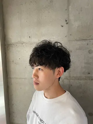 パーマ メンズ フリーランスシェアサロンルレイル所属・心斎橋/メンズ /ルレイル/地形真希のヘアスタイル