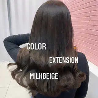 ロング カラー エクステ🩵ブリーチ 韓国ヘア🩵KAEのヘアスタイル